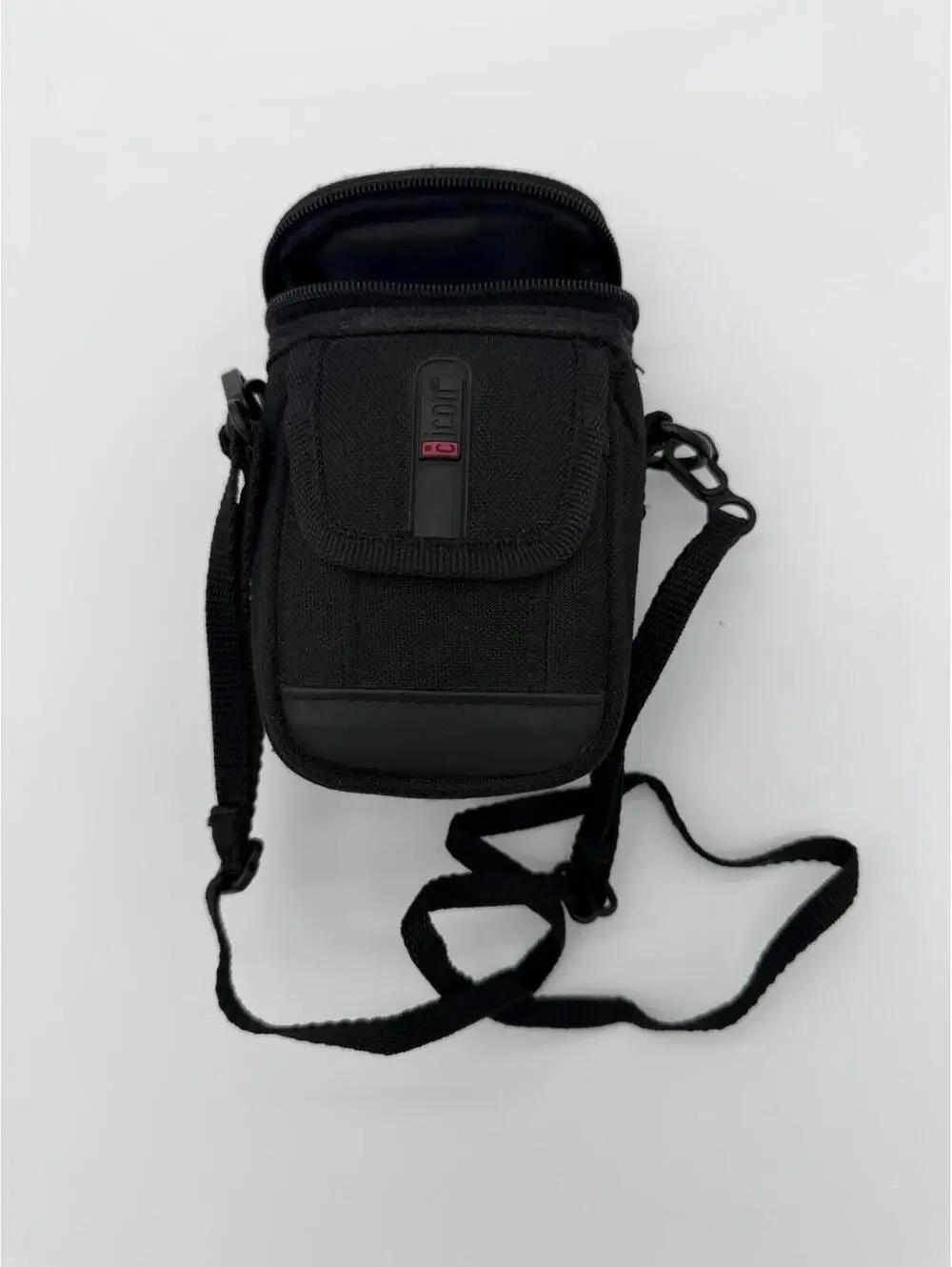 Icon: Small Point & Shoot/Digital Camera Case Black with Carrying Strap